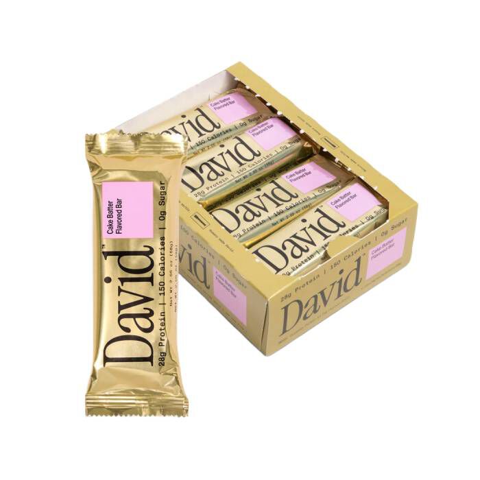 David Protein Bar 12 Bars Cake Batter David Protein Bar 12 Bars Cake Batter
