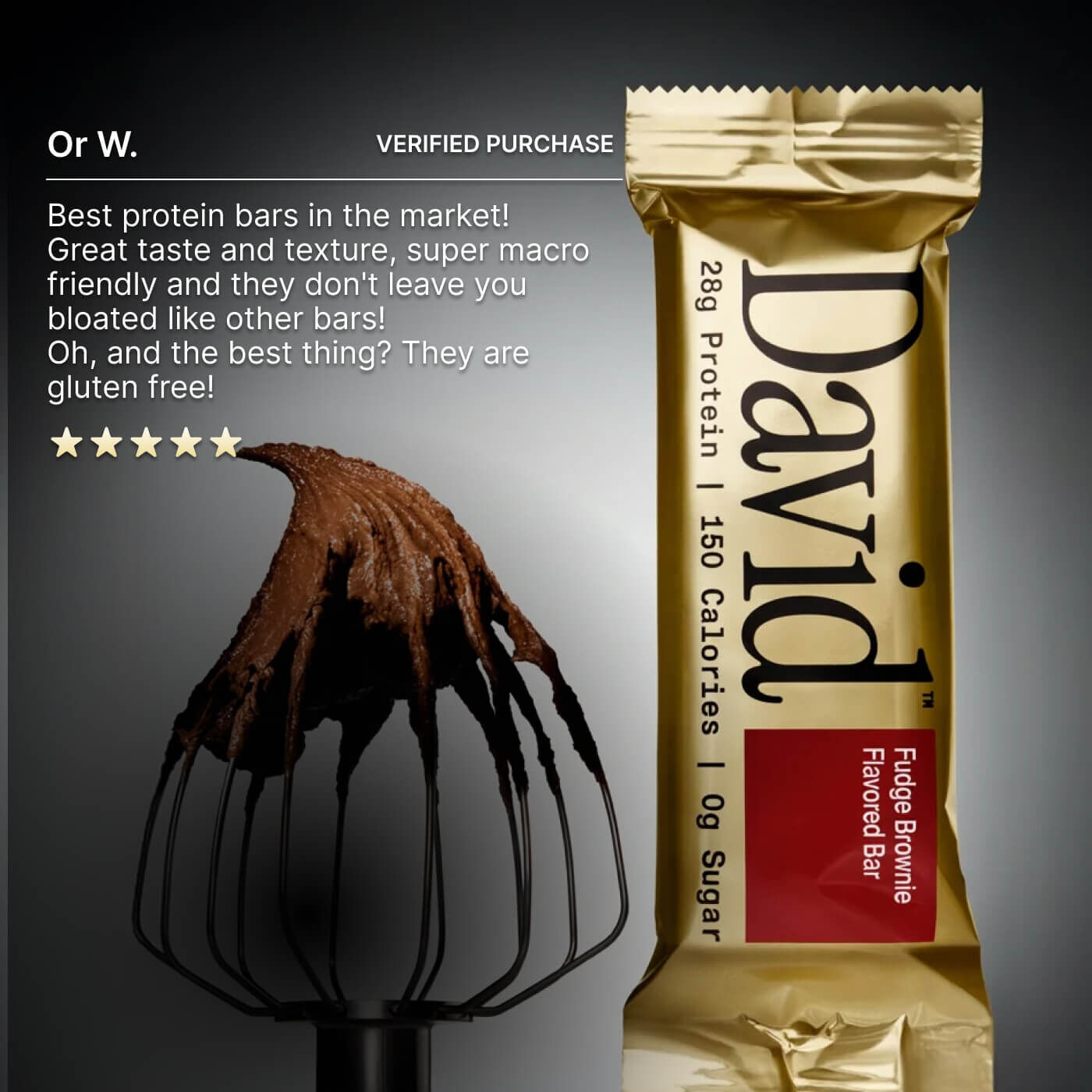 David Protein Bar 12 Bars Fudge Brownie David Protein Bar 12 Bars Fudge Brownie