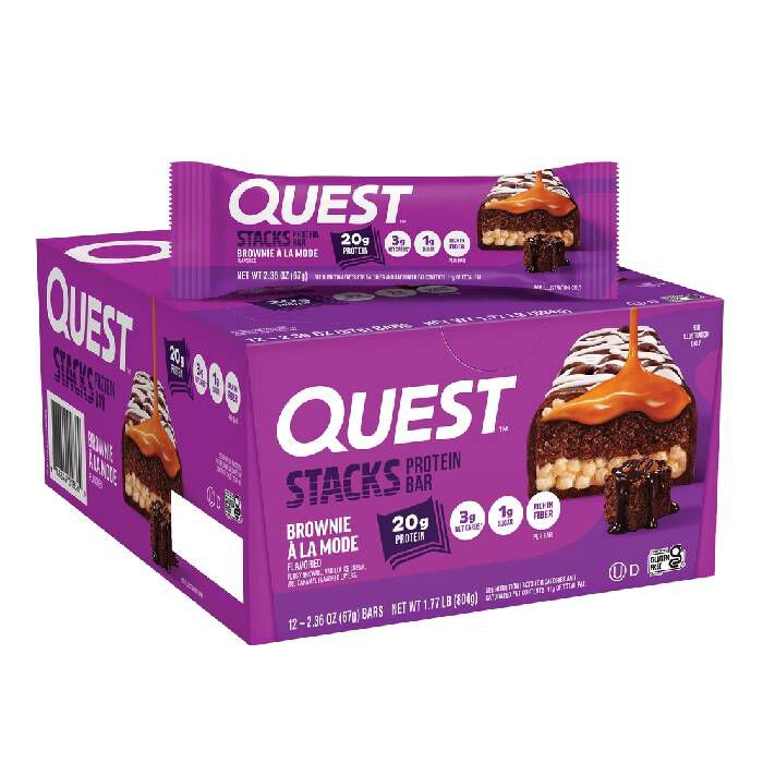 Quest Stacks Protein Bar 12X20g Salted Caramel
