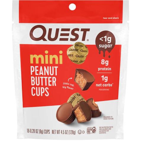 Quest Peanut Butter Cups Minis 16 Cups