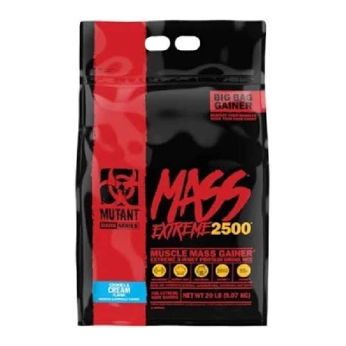 Mutant Mass Extreme 2500 9.07Kg Cookies & Cream Mutant Mass Extreme 2500 9.07Kg Cookies & Cream