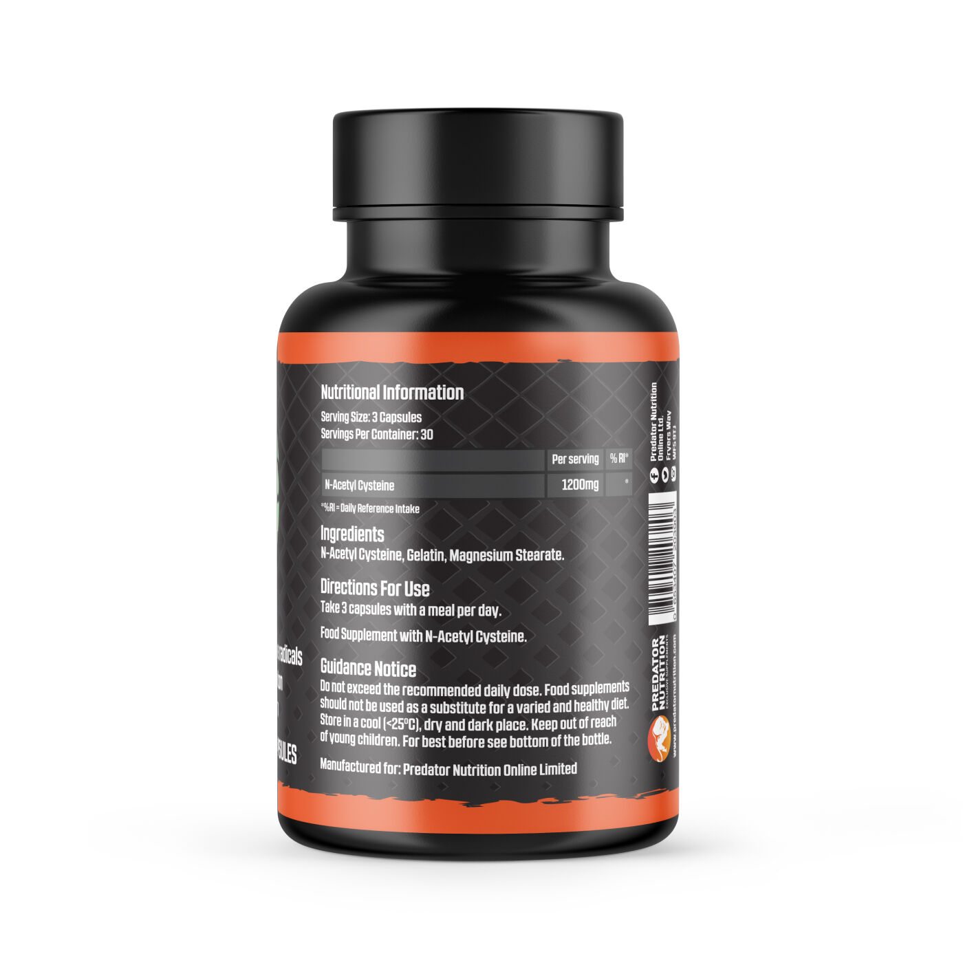 Predator N-Acetyl Cysteine 400mg 90 Capsules