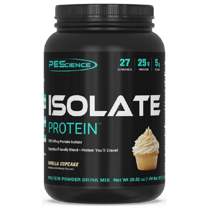 Isolate Protein 27 Servings Vanilla Cupcake PEScience Protein Isolate Vanilla Cupcake 27 servings