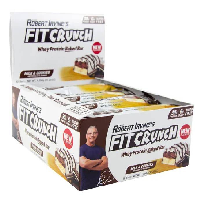 Fit Crunch Bars 12 x 88g Milk & Cookies Fit Crunch Bars 12 x 88g Milk & Cookies