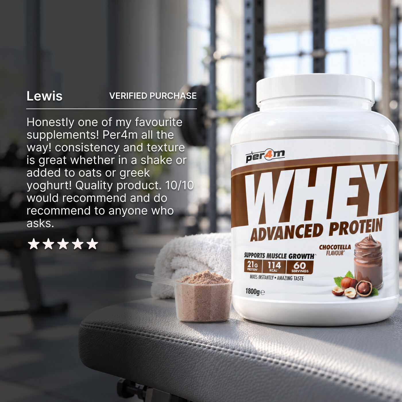 Per4m Whey Protein 2.01kg Chocolate Brownie Batter