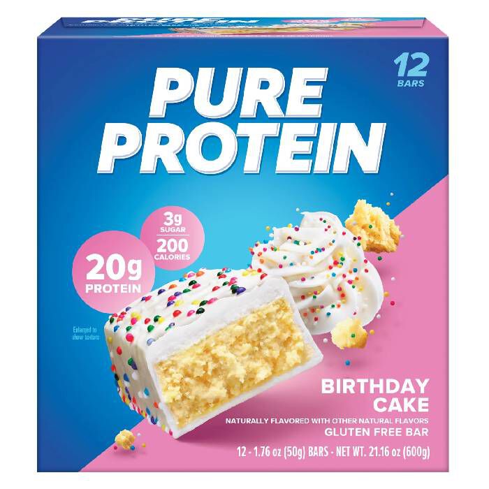 Pure Protein Bars 12 Bars Birthday Cake Pure Protein Bars 12 Bars Birthday Cake