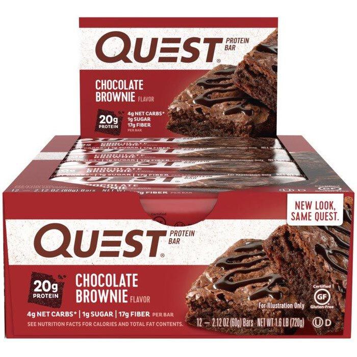 Quest Bars 12 Bars Chocolate Brownie