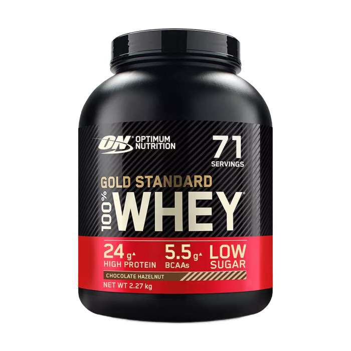 Gold Standard 100% Whey Protein 2.27kg Chocolate & Hazelnut Gold Standard 100% Whey Protein 2.27kg Chocolate & Hazelnut