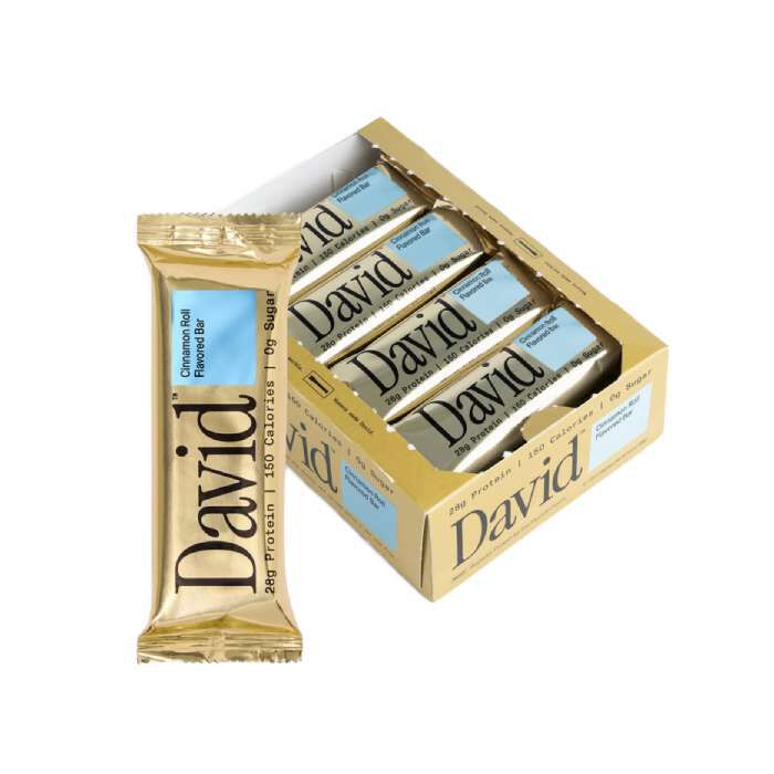 David Protein Bar 12 Bars Cinnamon Roll