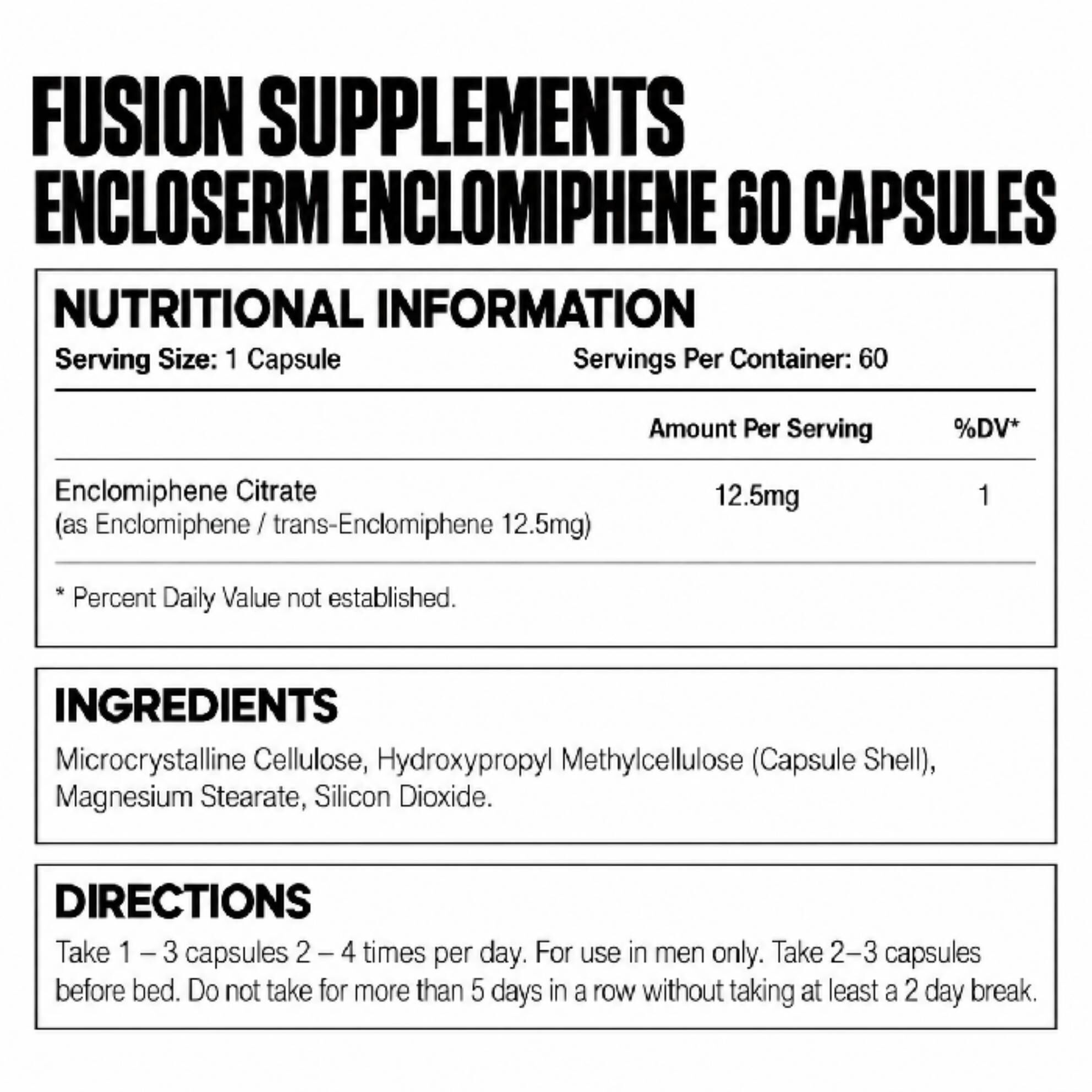 EncloSERM Enclomiphene 60 capsules EncloSERM Enclomiphene 60 capsules