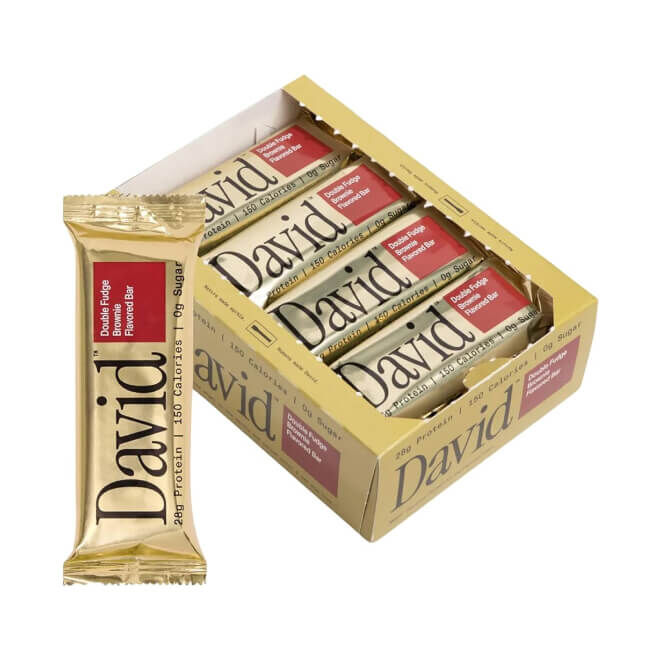 David Protein Bar 12 Bars Fudge Brownie David Protein Bar 12 Bars Fudge Brownie