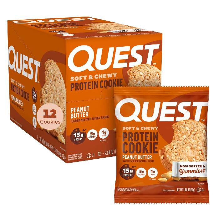 Quest Protein Cookie 12X59g Peanut Butter Quest Protein Cookie 12X59g Peanut Butter