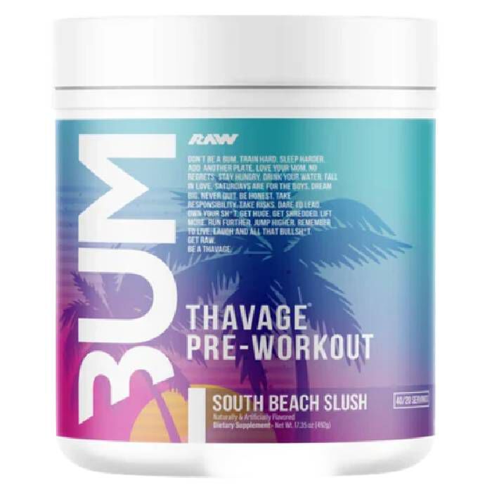 CBUM Thavage Pre-Workout 40 Servings South Beach Slushie CBUM Thavage Pre-Workout 40 Servings South Beach Slushie