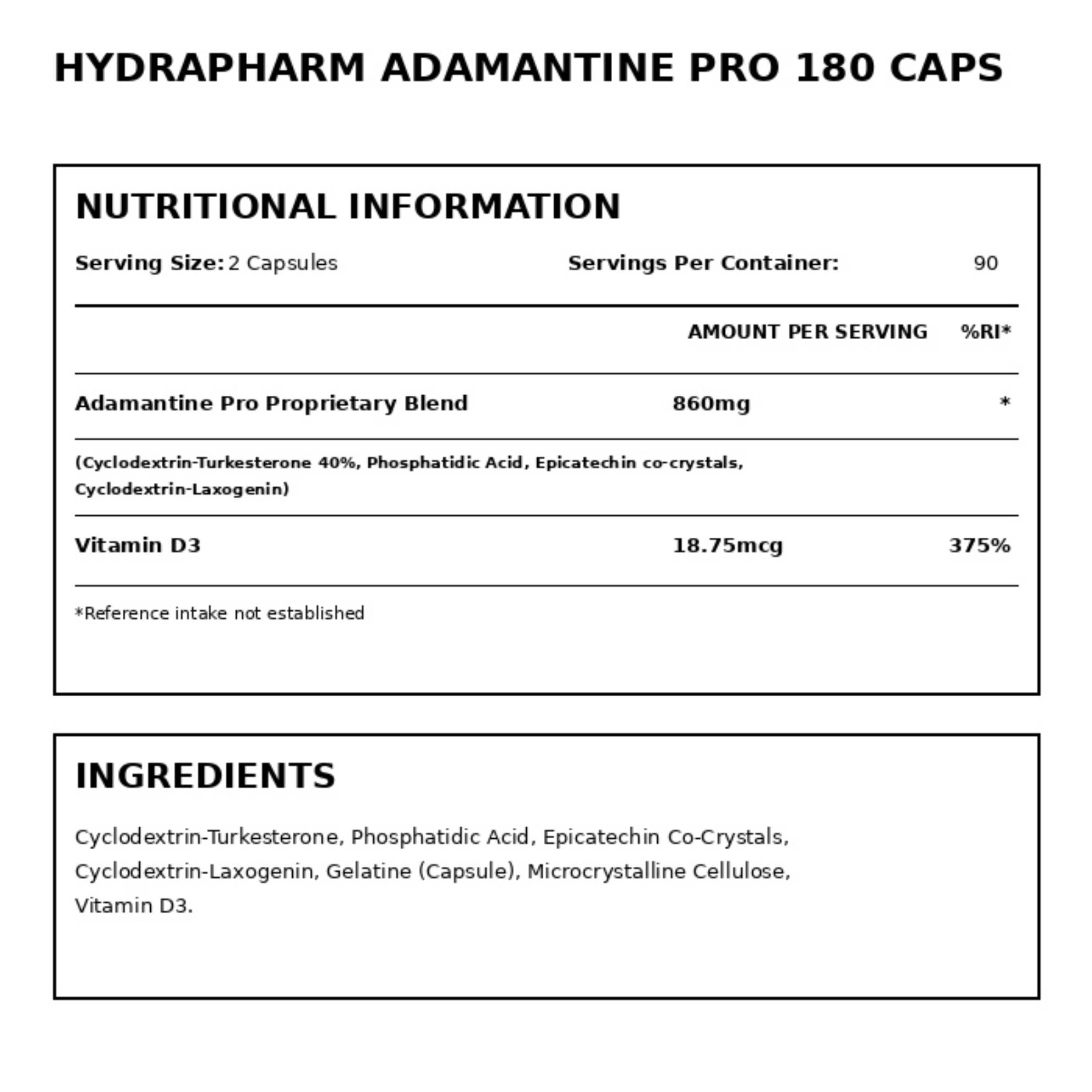 Adamantine Pro 180 Caps
