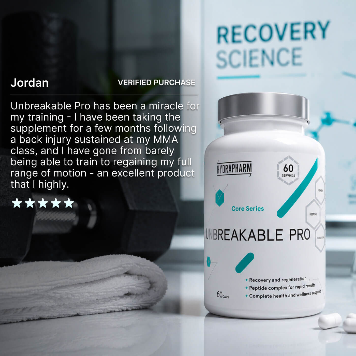 Unbreakable Pro BPC 157/TB500 60 Capsules Unbreakable Pro BPC 157/TB500 60 Capsules