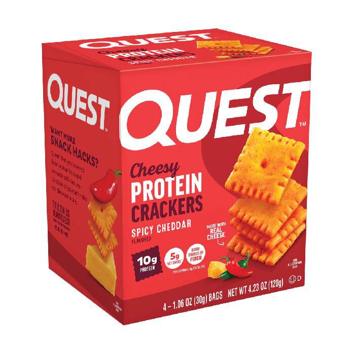 Quest Cheese Crackers 4 Pack Spicy Cheddar Quest Cheese Crackers 4 Pack Spicy Cheddar