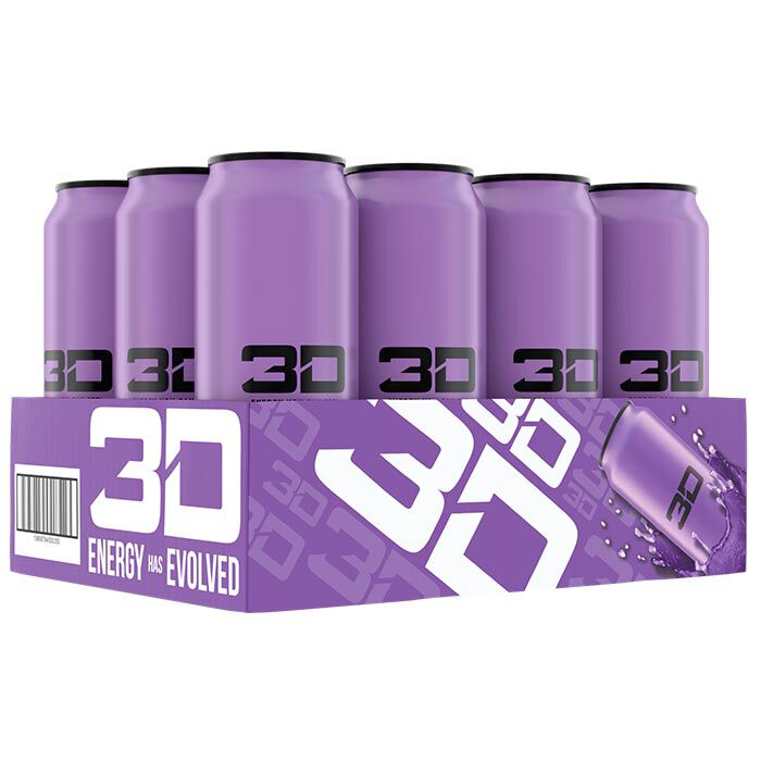 3D Energy Drink 12 Cans Purple 3D Energy Drink 12 Cans Purple