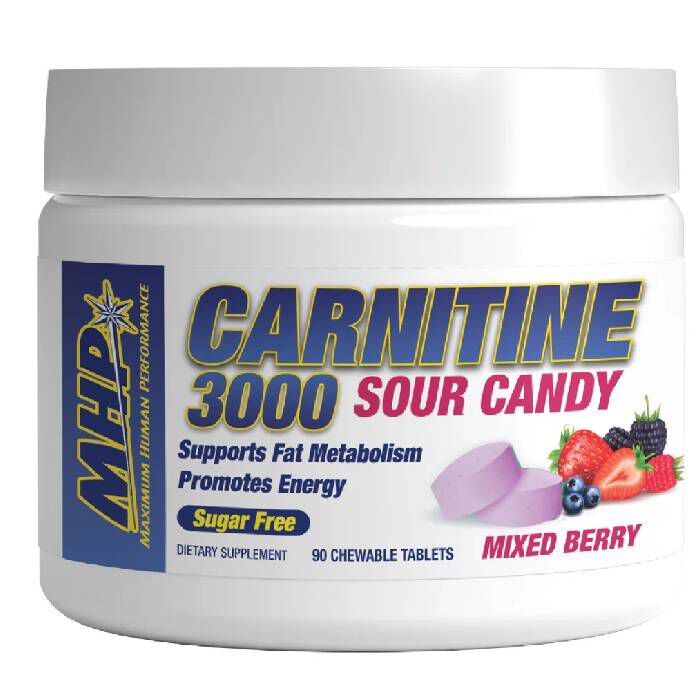 Carnitine 3000 Sour Candy Chews 90 Tablets Mixed Berry