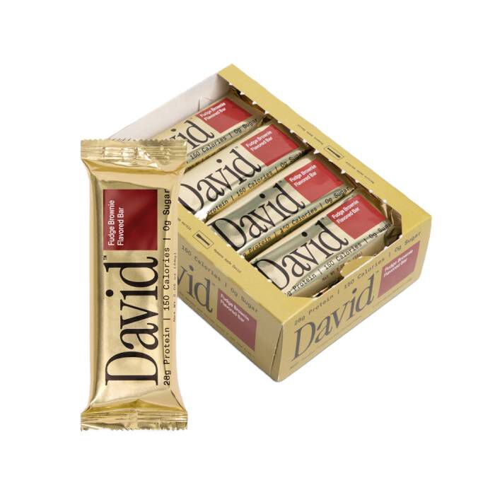 David Protein Bar 12 Bars Fudge Brownie David Protein Bar 12 Bars Fudge Brownie