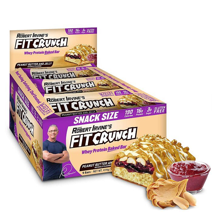 Fit Crunch Snack Size Protein Bar 9 Bars  Peanut Butter and Jelly