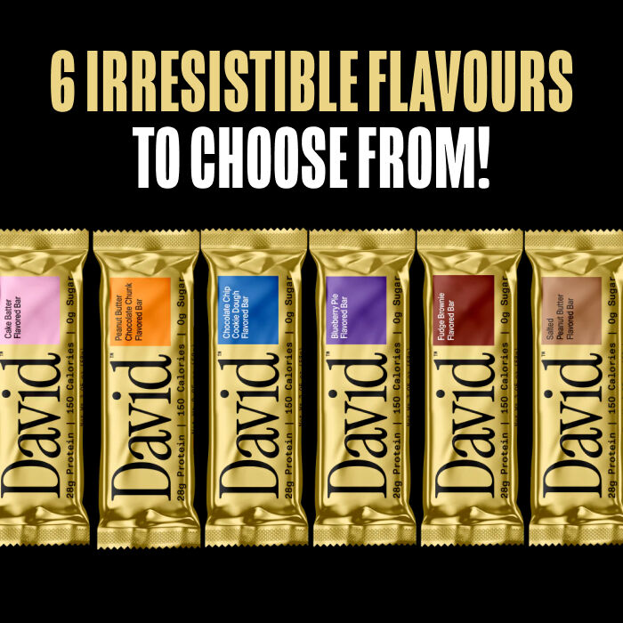 David Protein Bar 12 Bars Chocolate Chip Cookie Dough