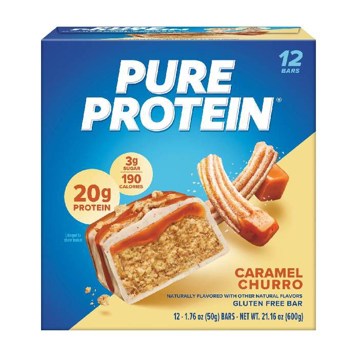 Pure Protein Bars 12 Bars Caramel Churro