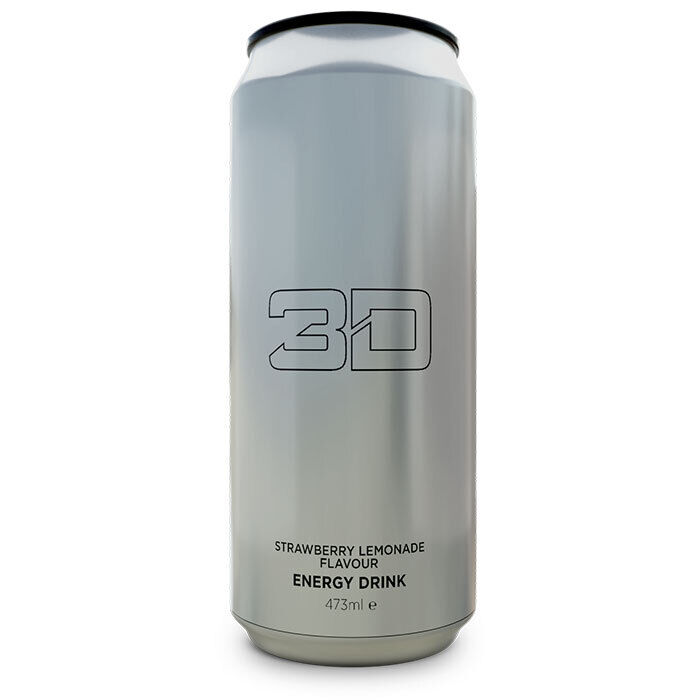 3D Energy Drink 1 Can Silver