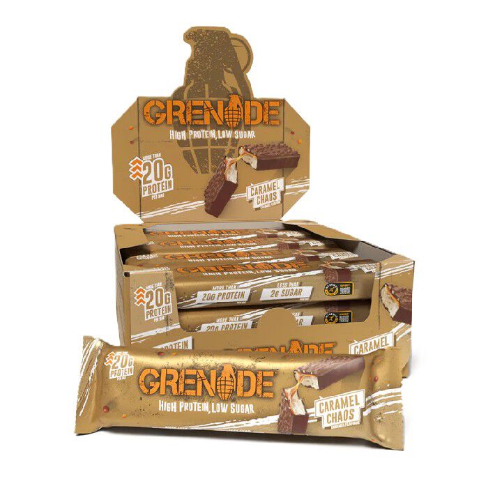 Grenade Protein Bars 12 Bars Caramel Chaos Grenade Protein Bars 12 Bars Caramel Chaos
