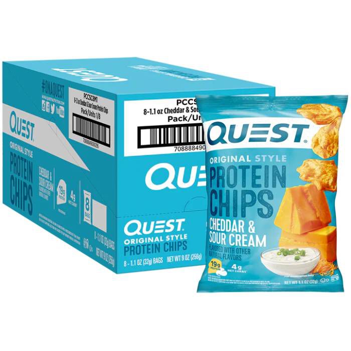 Quest Protein Chips 8 Packs Cheddar and Sour Cream Quest Protein Chips 8 Packs Cheddar and Sour Cream