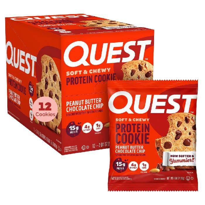 Quest Protein Cookie 12X59g Chocolate Chip Quest Protein Cookie 12X59g Chocolate Chip