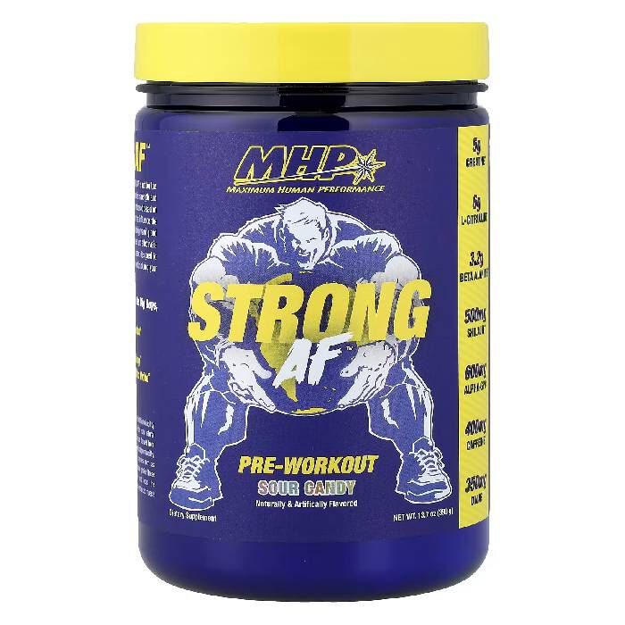 Strong AF Pre-Workout 40 Servings Sour Candy MHP Full AF Pre-Workout Sour Candy 40 servings
