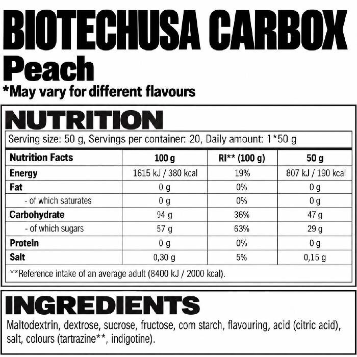 Carbox 20 Servings Orange Carbox 20 Servings Orange