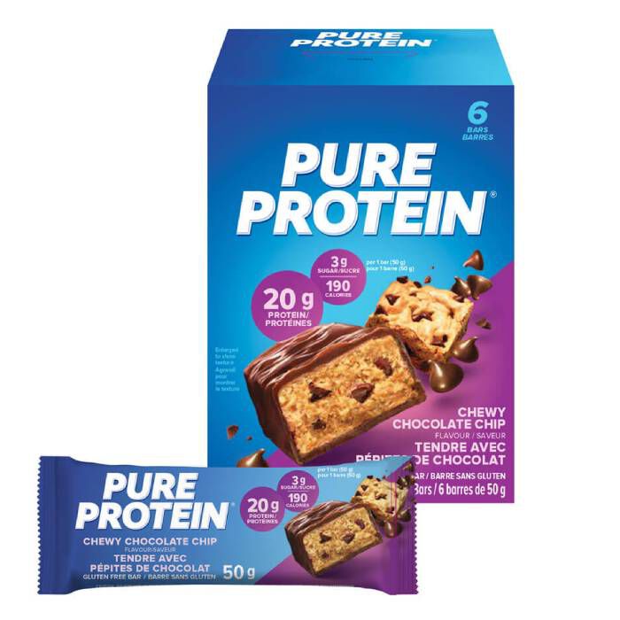 Pure Protein Bars 6 Bars Chewy Chocolate Chip Pure Protein Bars 6 Bars Chewy Chocolate Chip