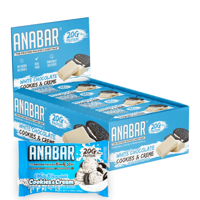 Anabar 12 X 65g White chocolate Cookies & Cream Anabar 12 X 65g White chocolate Cookies & Cream