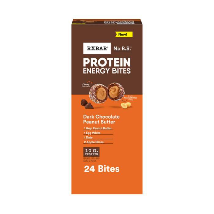 RXBar Protein Energy Bites 24 Bites Dark Chocolate Peanut Butter RXBar Protein Energy Bites 24 Bites Dark Chocolate Peanut Butter