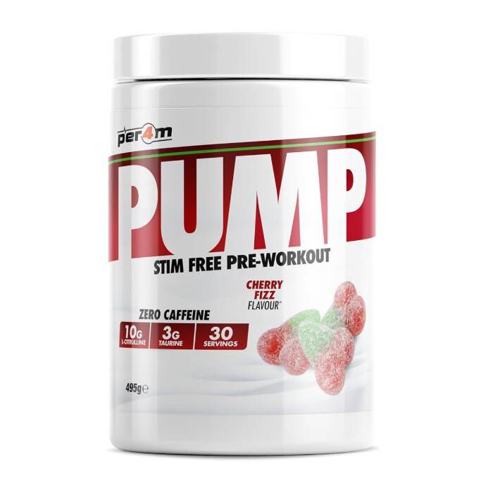 Pump Stim Free Pre Workout 30 Servings Cherry Fizz