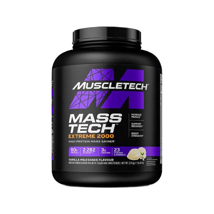 Mass Tech Extreme 2000 Performance Series 6lbs Vanilla Milkshake Mass Tech Extreme 2000 Performance Series 6lbs Vanilla Milkshake
