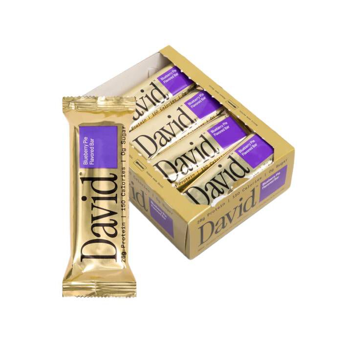 David Protein Bar 12 Bars Blueberry Pie David Protein Bar 12 Bars Blueberry Pie