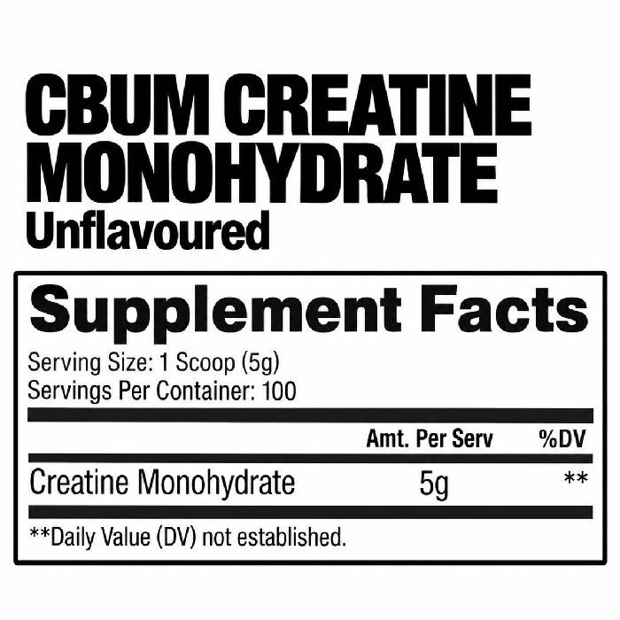 CBUM Creatine Monohydrate 100 Servings Unflavoured CBUM Creatine Monohydrate 100 Servings Unflavoured