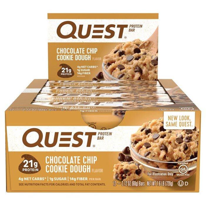 Quest Bars 12 Bars Chocolate Chip Cookie Dough Quest Bars 12 Bars Chocolate Chip Cookie Dough