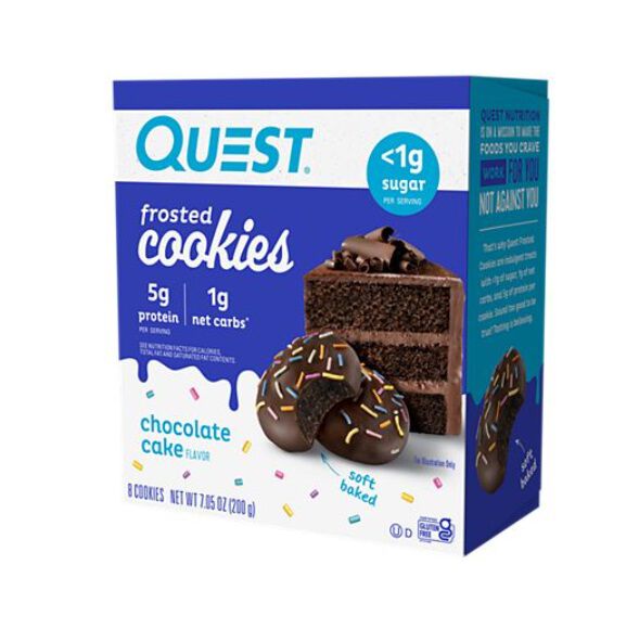 Quest Frosted Cookies 8 Cookies X 25g Birthday Cake