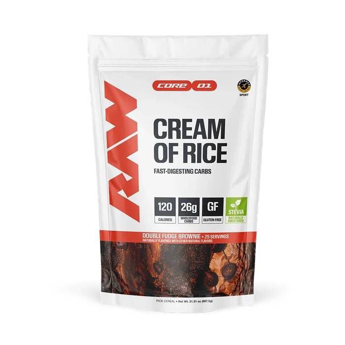 RAW Cream of Rice 25 Servings Double Fudge Brownie Raw Nutrition Cream Of Rice Double Fudge Brownie 25 servings