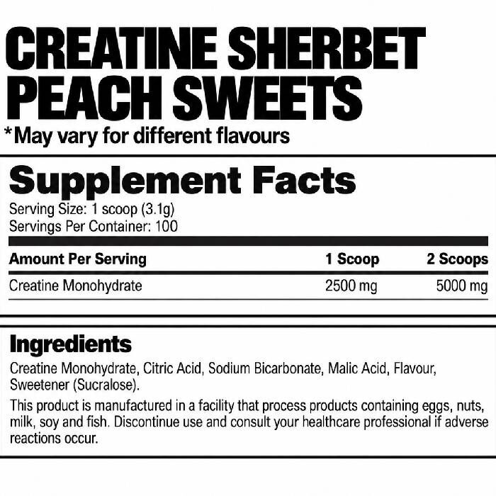 Creatine Sherbet 30 Servings Fizzy Bubblegum Bottles Creatine Sherbet 30 Servings Fizzy Bubblegum Bottles