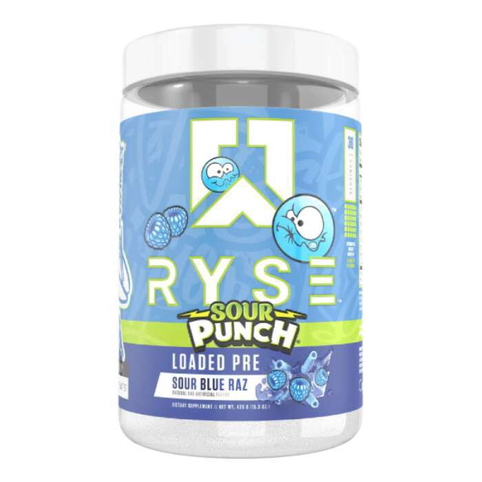 Loaded Pre 30 Servings Sour Punch Blue Raspberry Loaded Pre 30 Servings Sour Punch Blue Raspberry