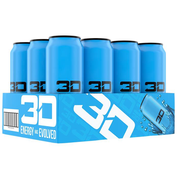 3D Energy Drink 12 Cans Blue