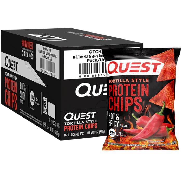 Quest Tortilla Chips 8 Pack Hot & Spicy Quest Tortilla Chips 8 Pack Hot & Spicy