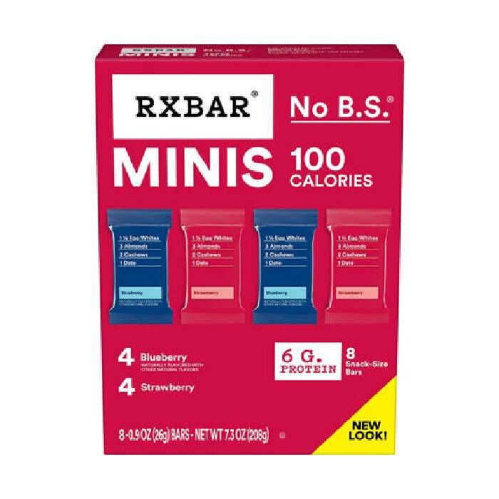 RXBar Mini Bars Variety Pack 8 Bars Strawberry and Blueberry