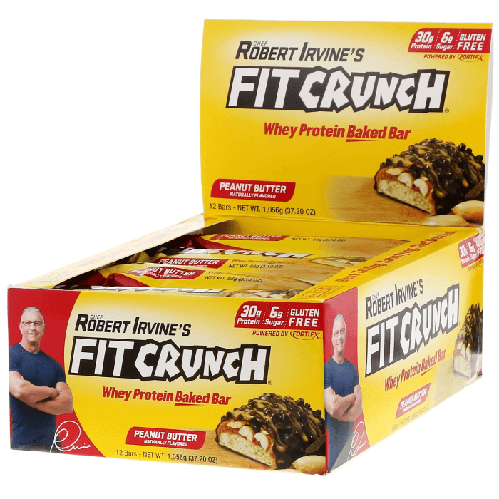 Fit Crunch Bars 12 x 88g Peanut Butter and Jelly Fit Crunch Bars 12 x 88g Peanut Butter and Jelly