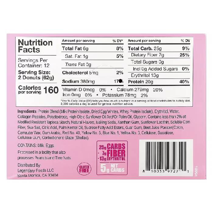 Protein Donut 12 Pack Pink Sprinkle