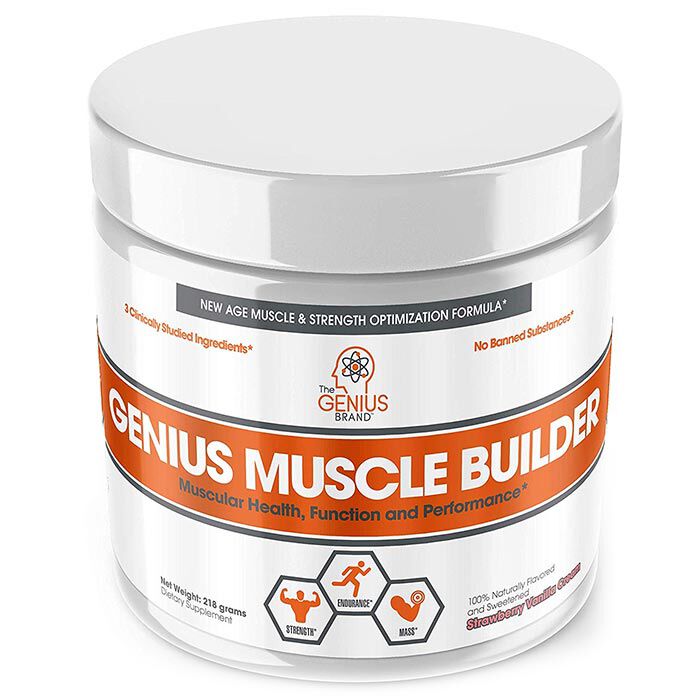 Genius Muscle Builder 30 Servings Strawberry Vanilla Cream